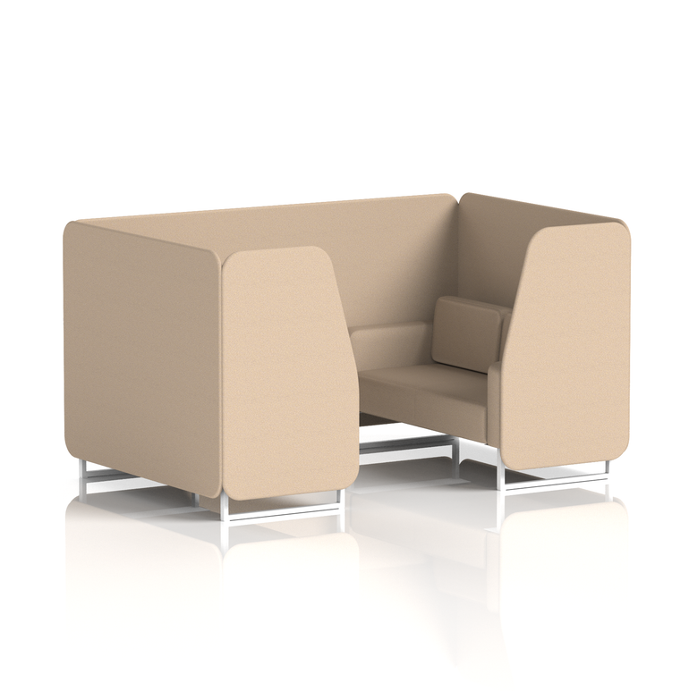 Brixworth Booth With White Legs in Single Tone