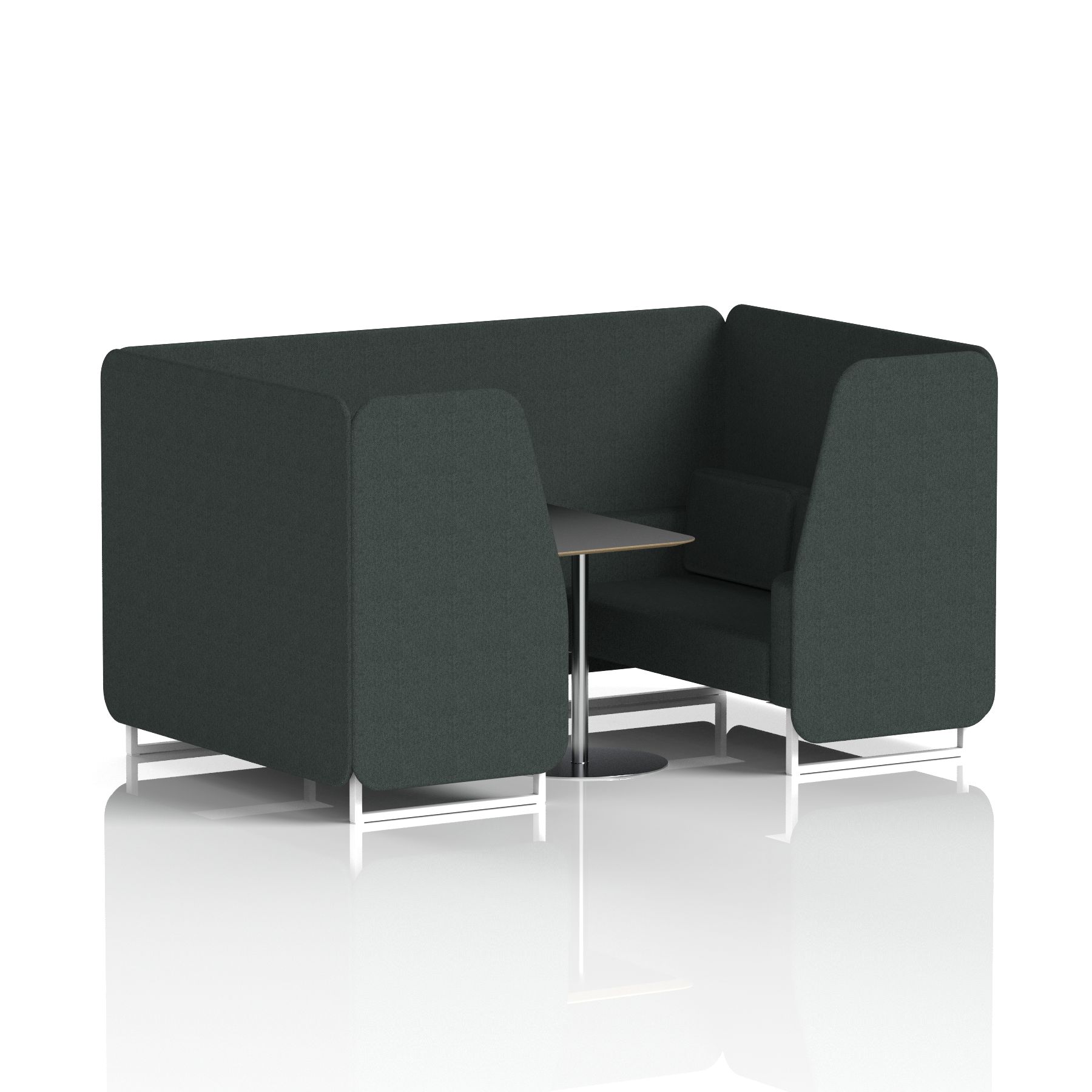 Brixworth Booth With Black Table In Single Tone