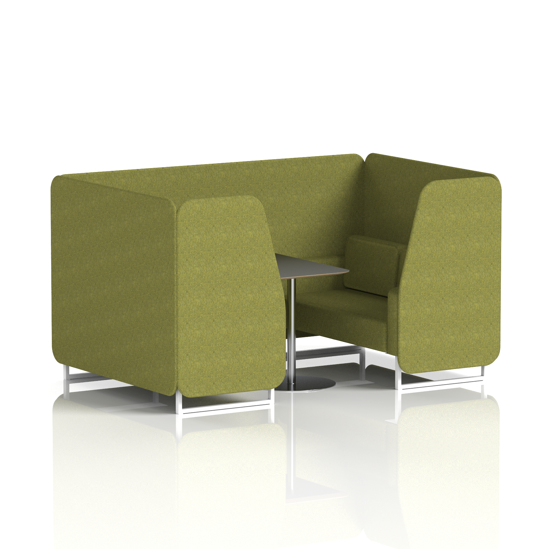 Brixworth Booth With Black Table In Single Tone