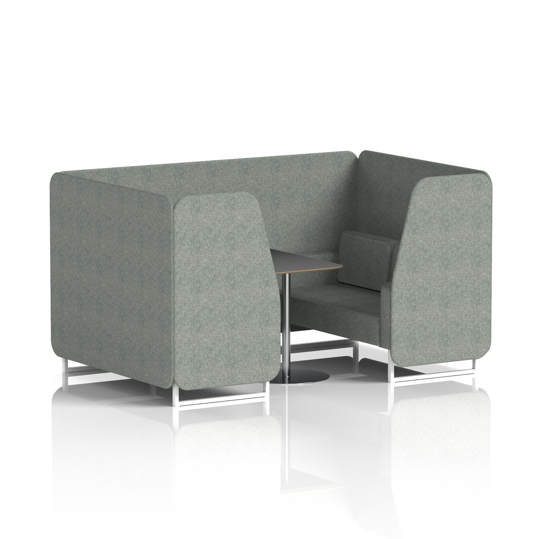Brixworth Booth With Black Table In Single Tone