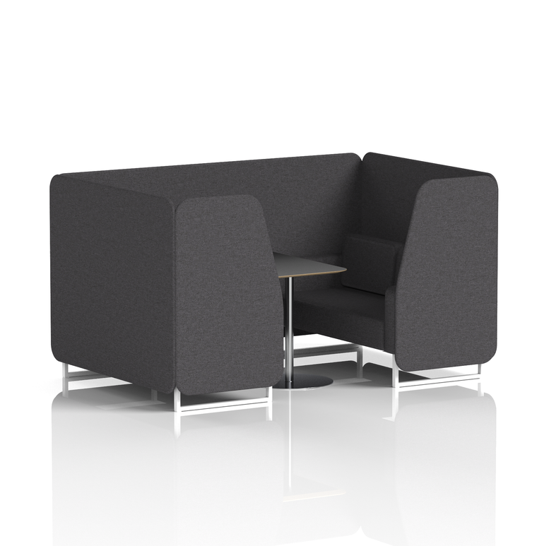 Brixworth Booth With Black Table In Single Tone