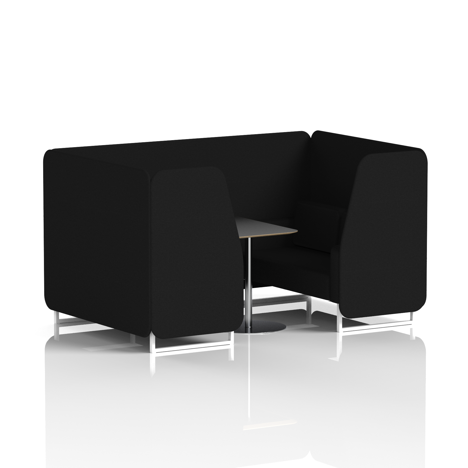 Brixworth Booth With Black Table In Single Tone
