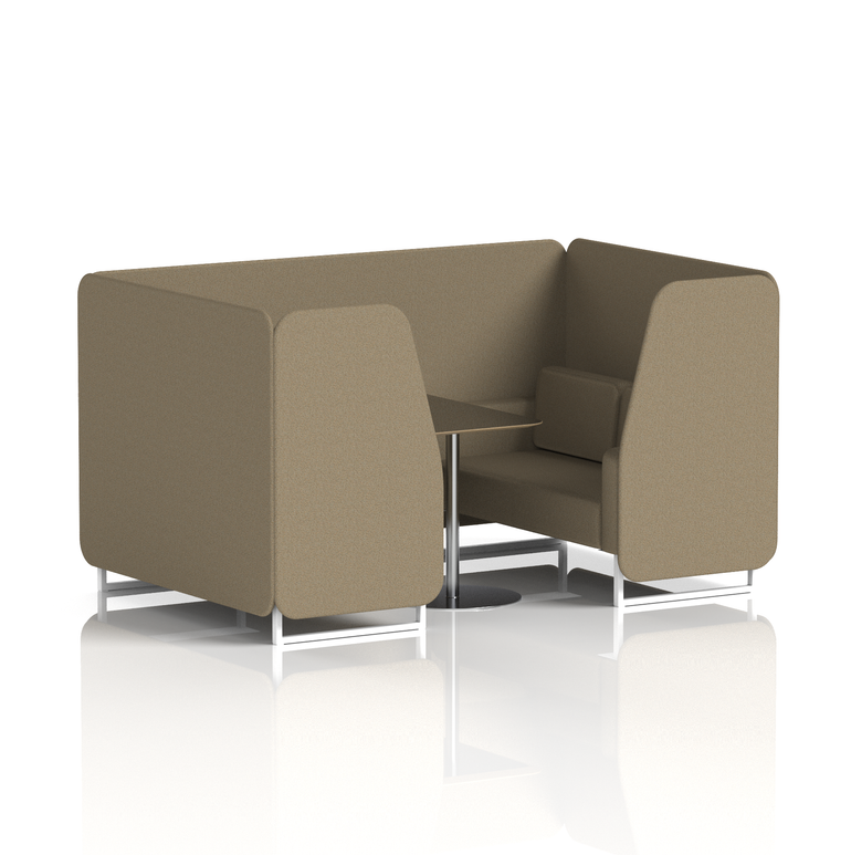 Brixworth Booth With Black Table In Single Tone
