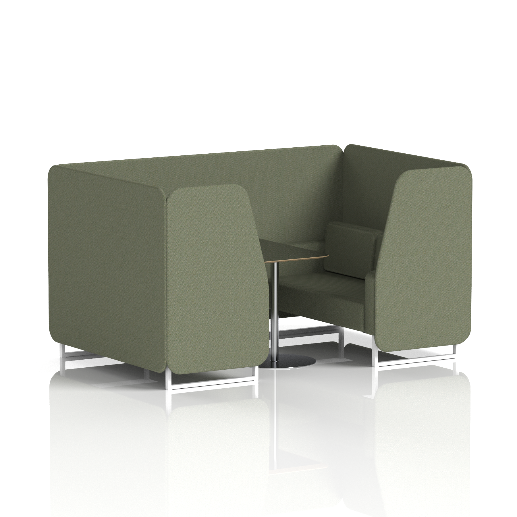 Brixworth Booth With Black Table In Single Tone