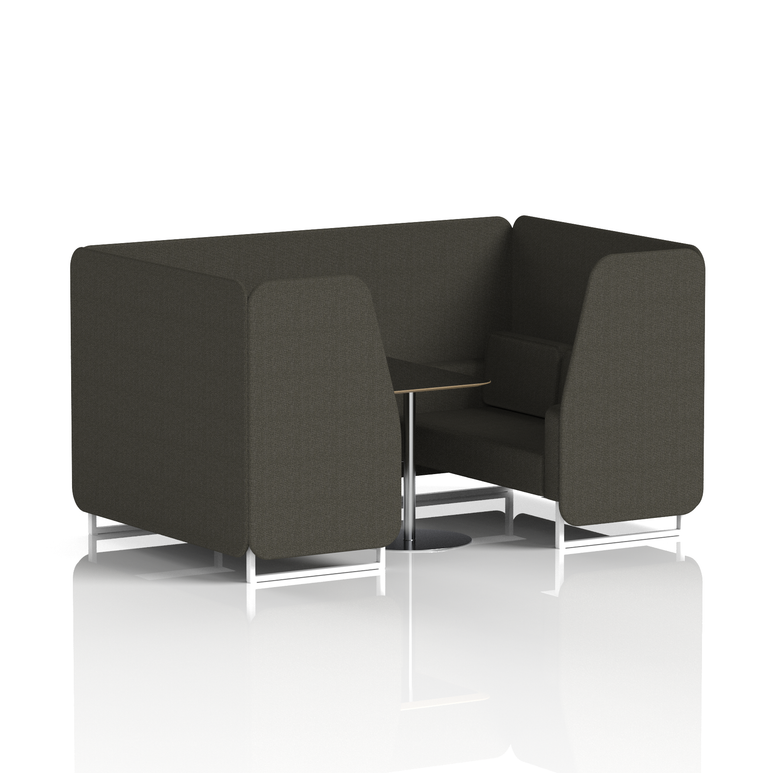 Brixworth Booth With Black Table In Single Tone
