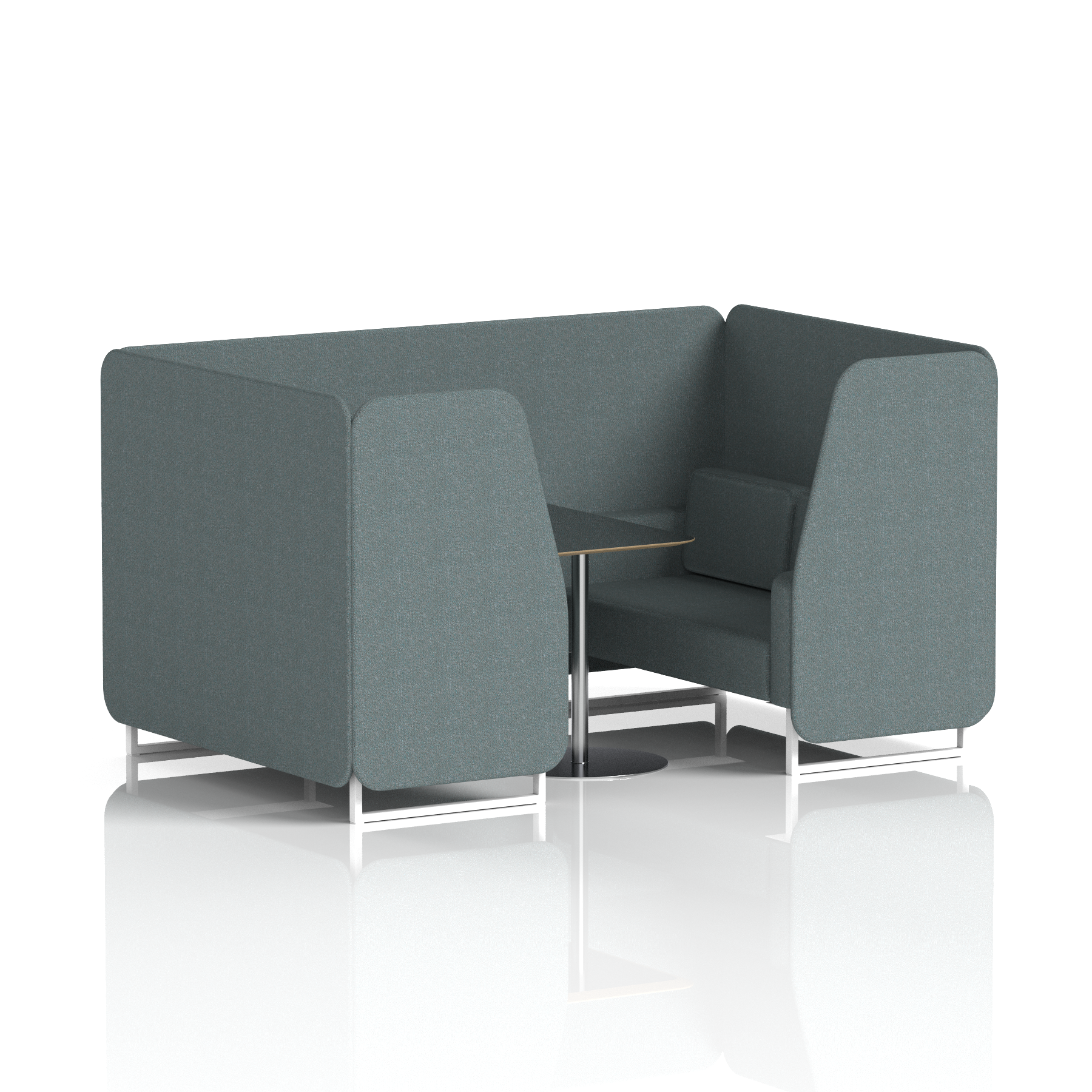 Brixworth Booth With Black Table In Single Tone