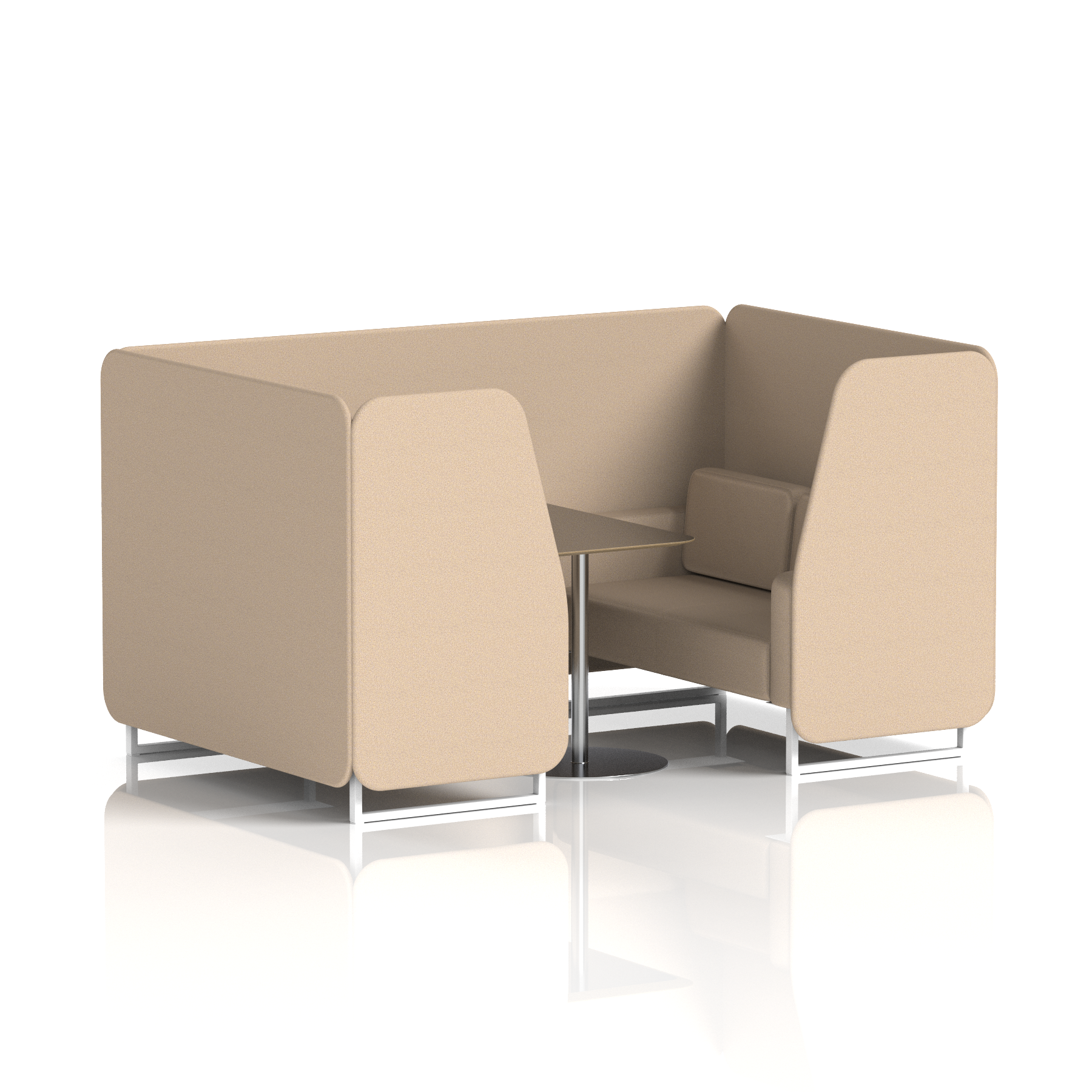 Brixworth Booth With Black Table In Single Tone