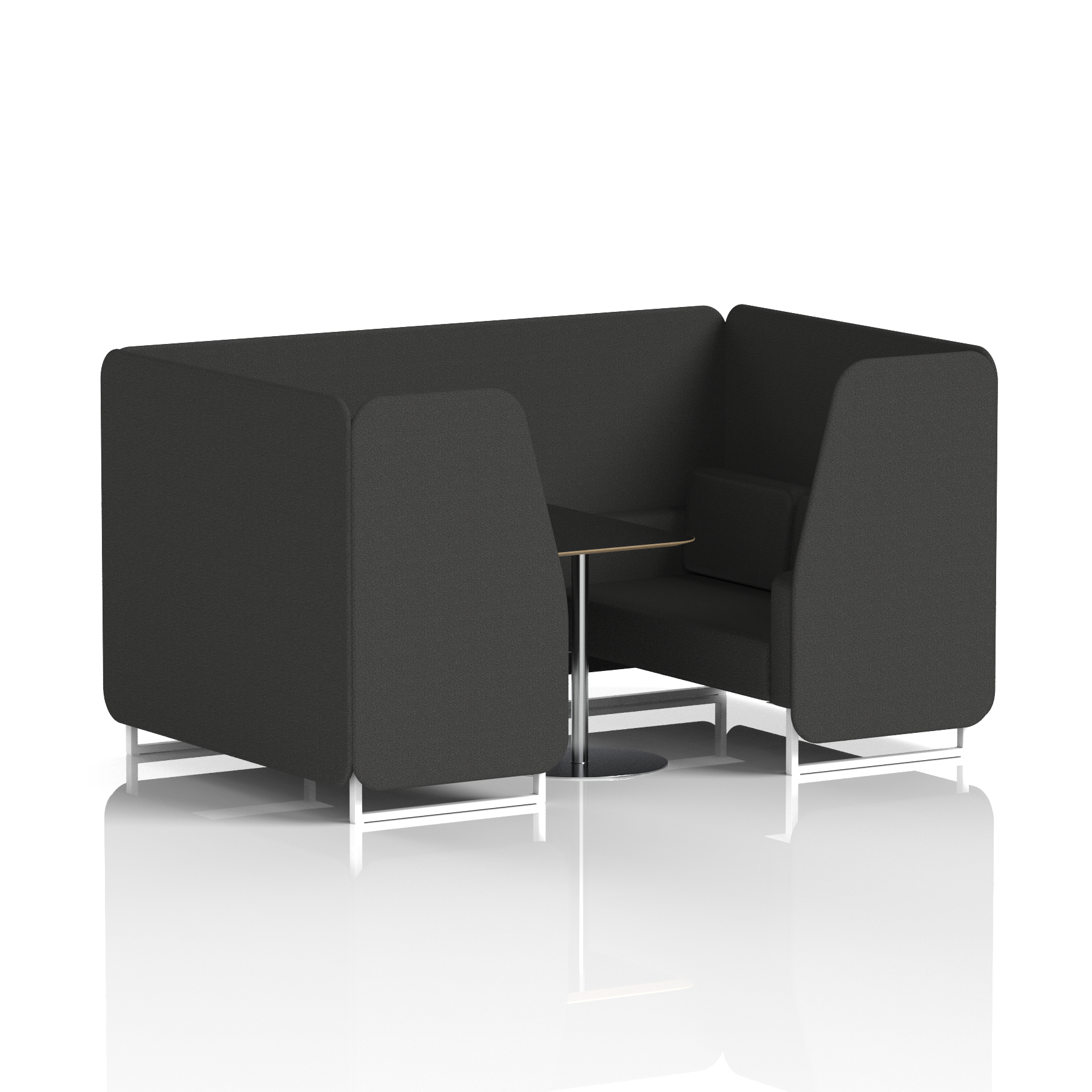 Brixworth Booth With Black Table In Single Tone