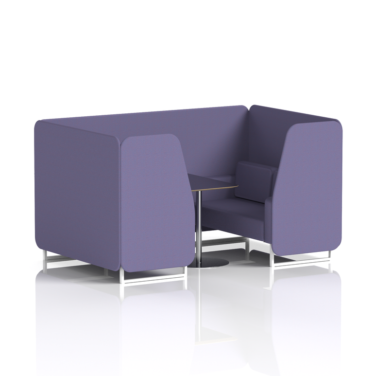 Brixworth Booth With Black Table In Single Tone