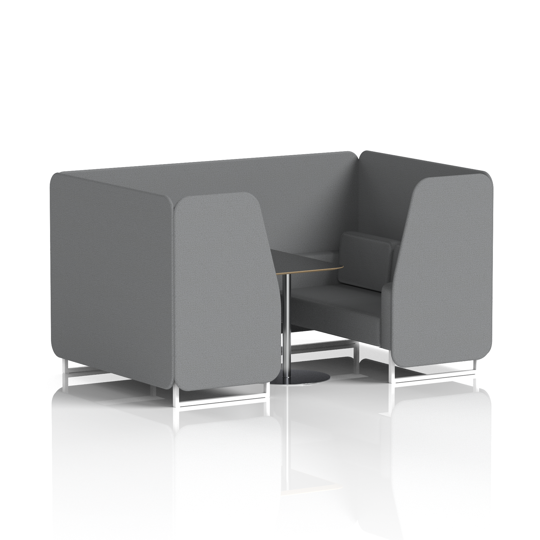 Brixworth Booth With Black Table In Single Tone
