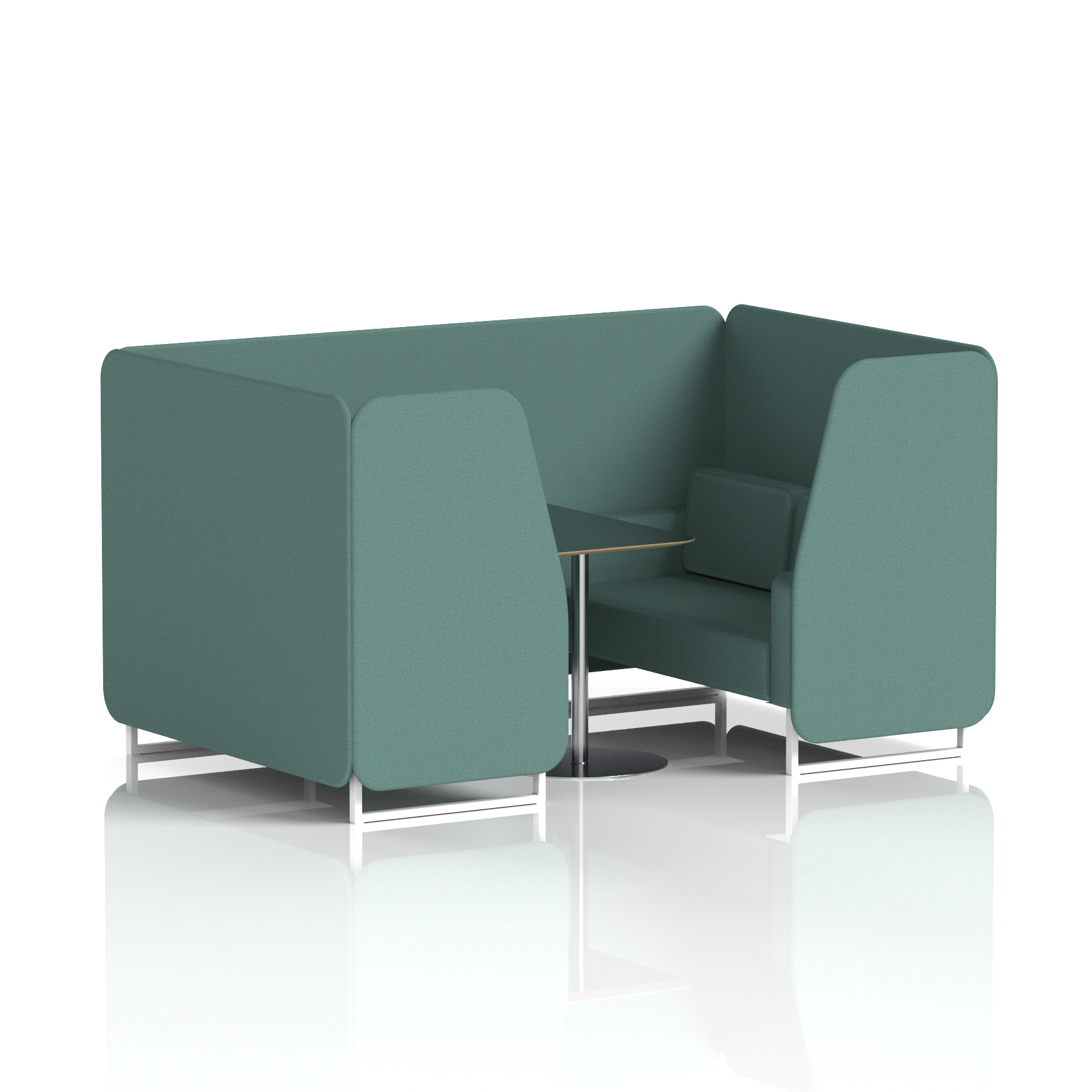 Brixworth Booth With Black Table In Single Tone