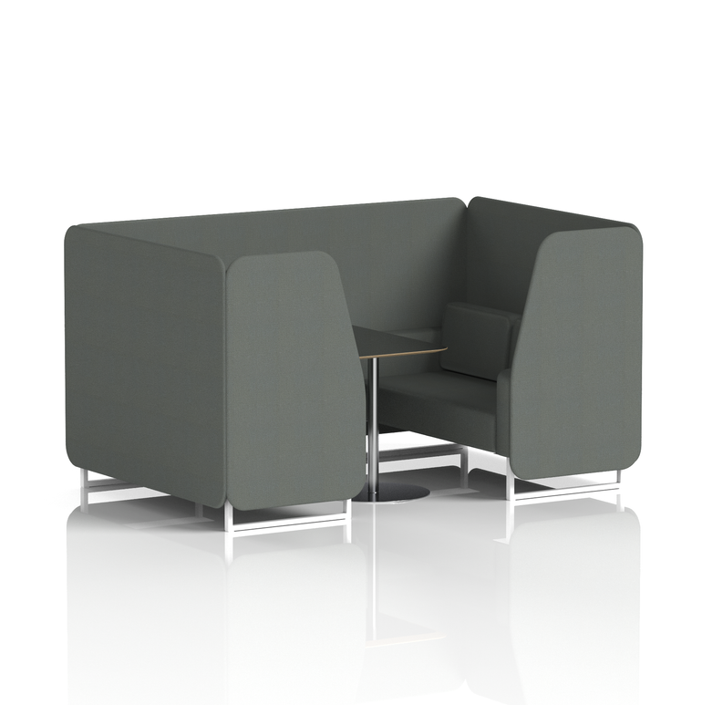 Brixworth Booth With Black Table In Single Tone