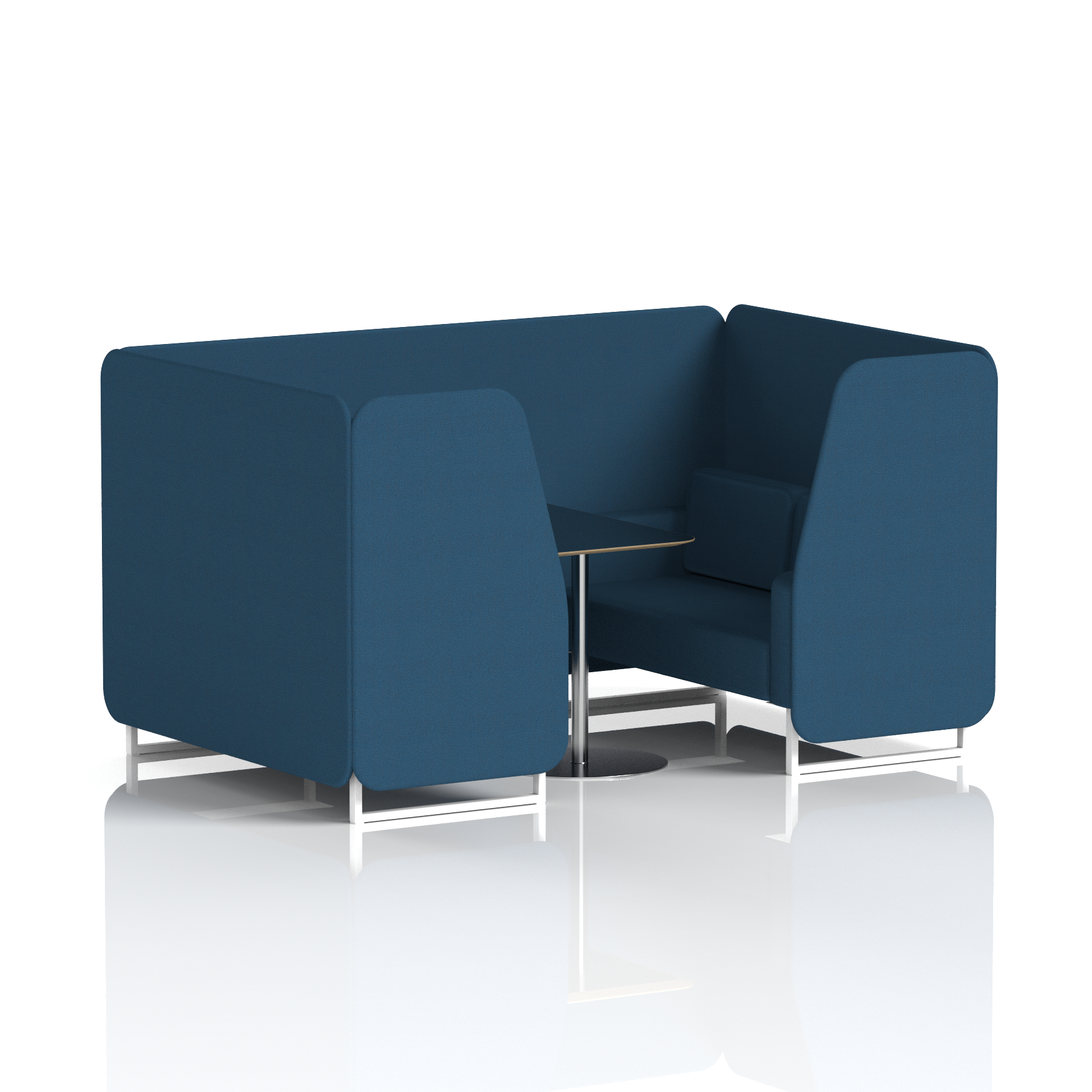 Brixworth Booth With Black Table In Single Tone