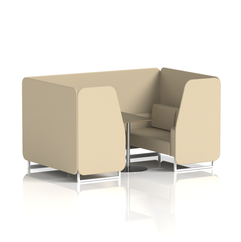 Brixworth Booth With Black Table In Single Tone