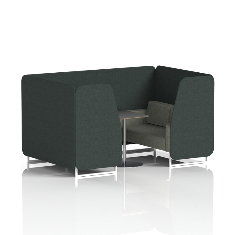 Brixworth Booth With Black Table In Two Tone
