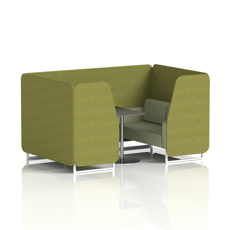 Brixworth Booth With Black Table In Two Tone