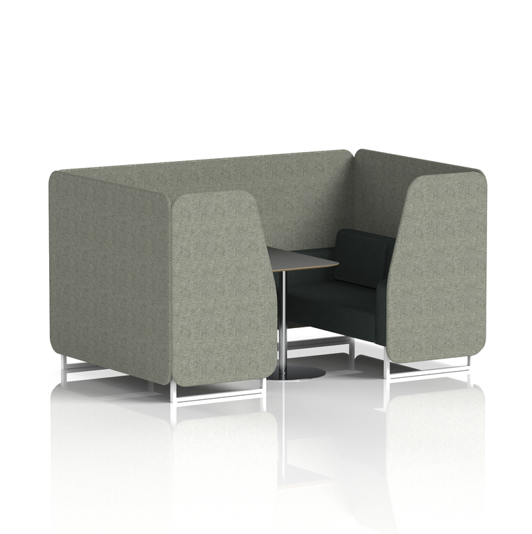 Brixworth Booth With Black Table In Two Tone