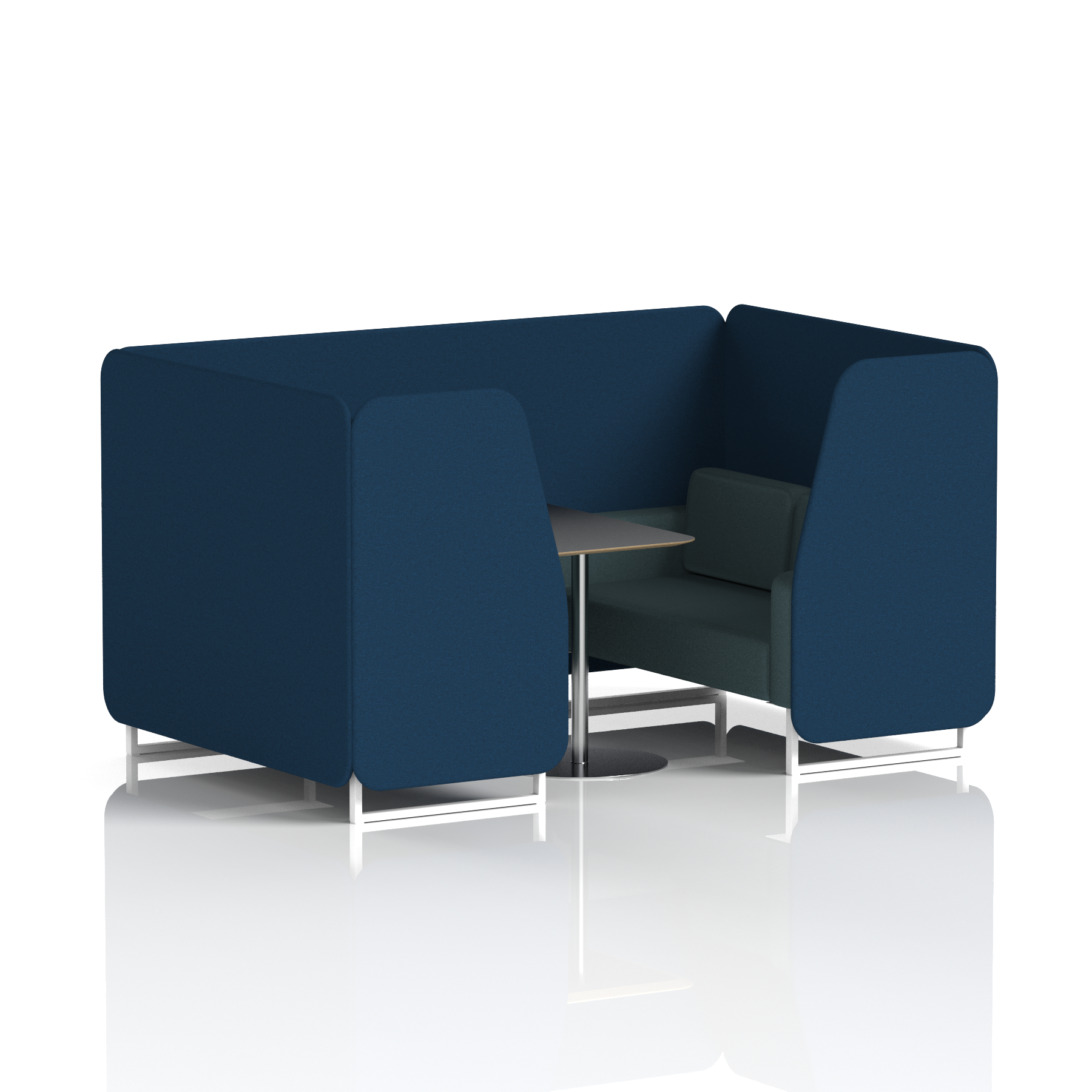 Brixworth Booth With Black Table In Two Tone
