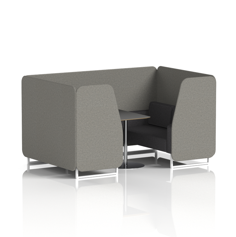 Brixworth Booth With Black Table In Two Tone