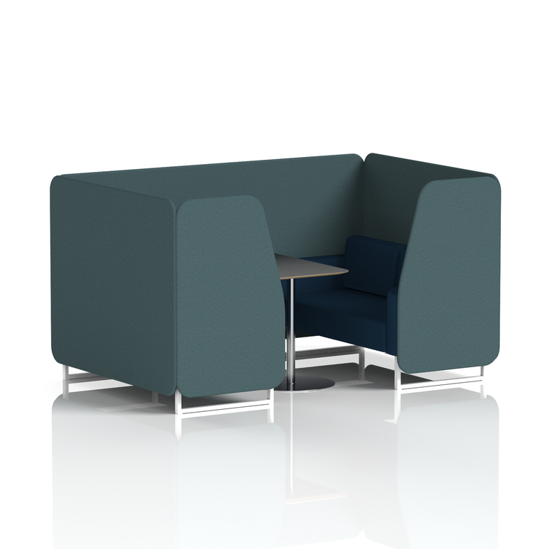 Brixworth Booth With Black Table In Two Tone