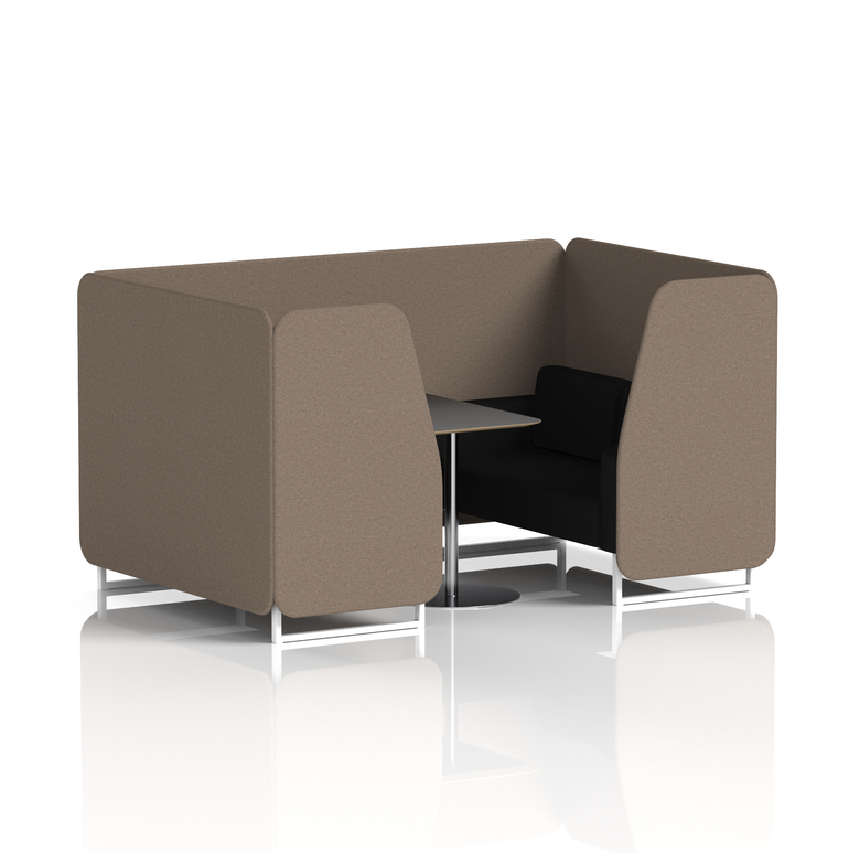 Brixworth Booth With Black Table In Two Tone