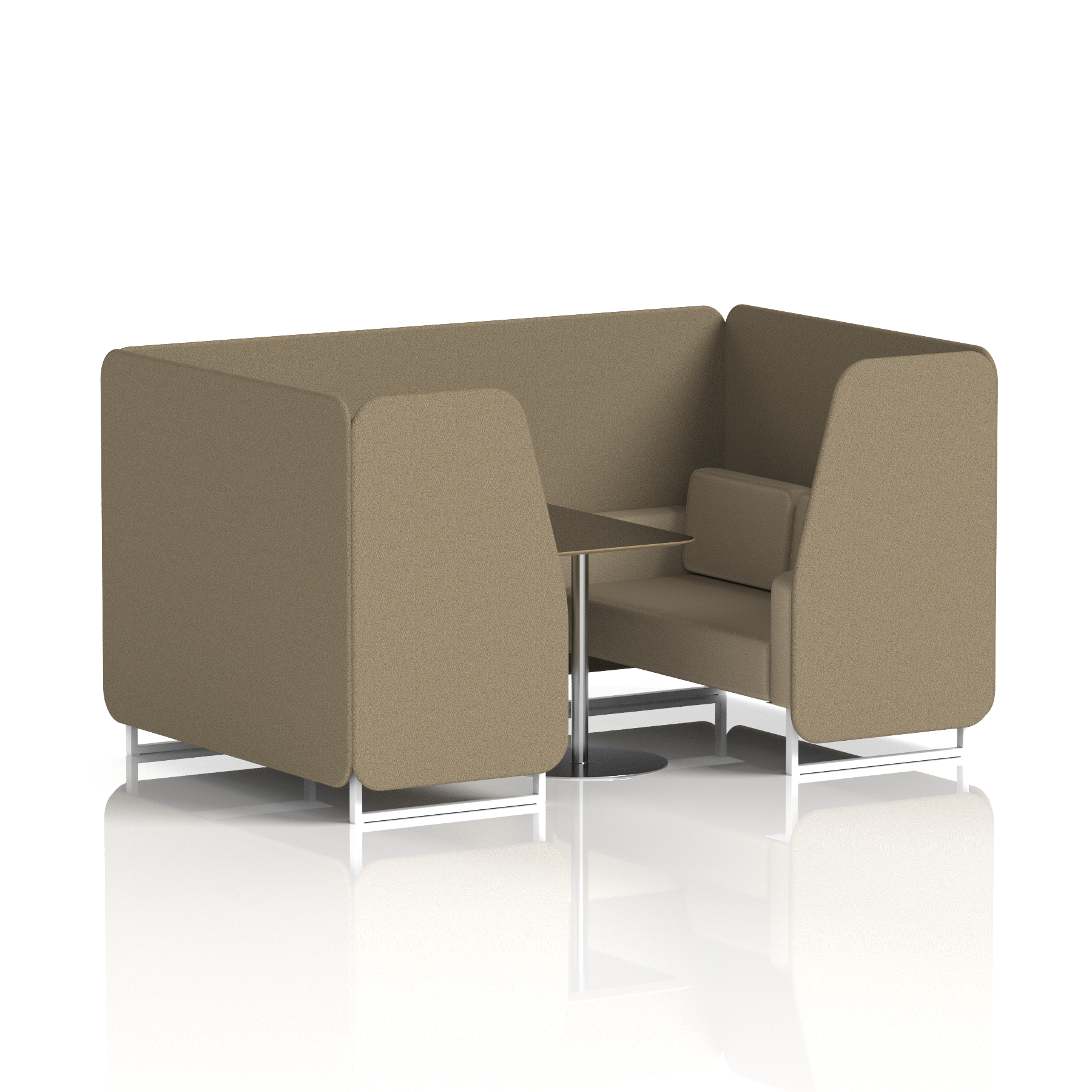 Brixworth Booth With Black Table In Two Tone