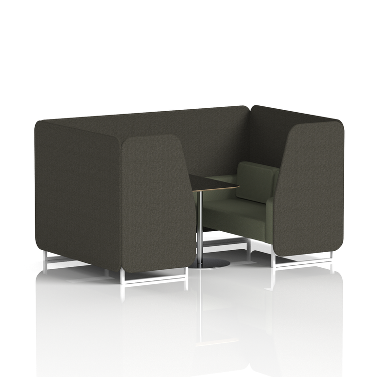 Brixworth Booth With Black Table In Two Tone