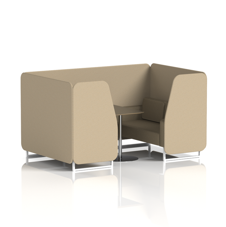Brixworth Booth With Black Table In Two Tone