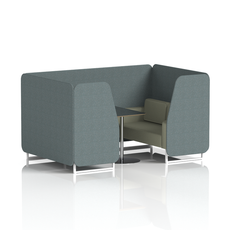 Brixworth Booth With Black Table In Two Tone