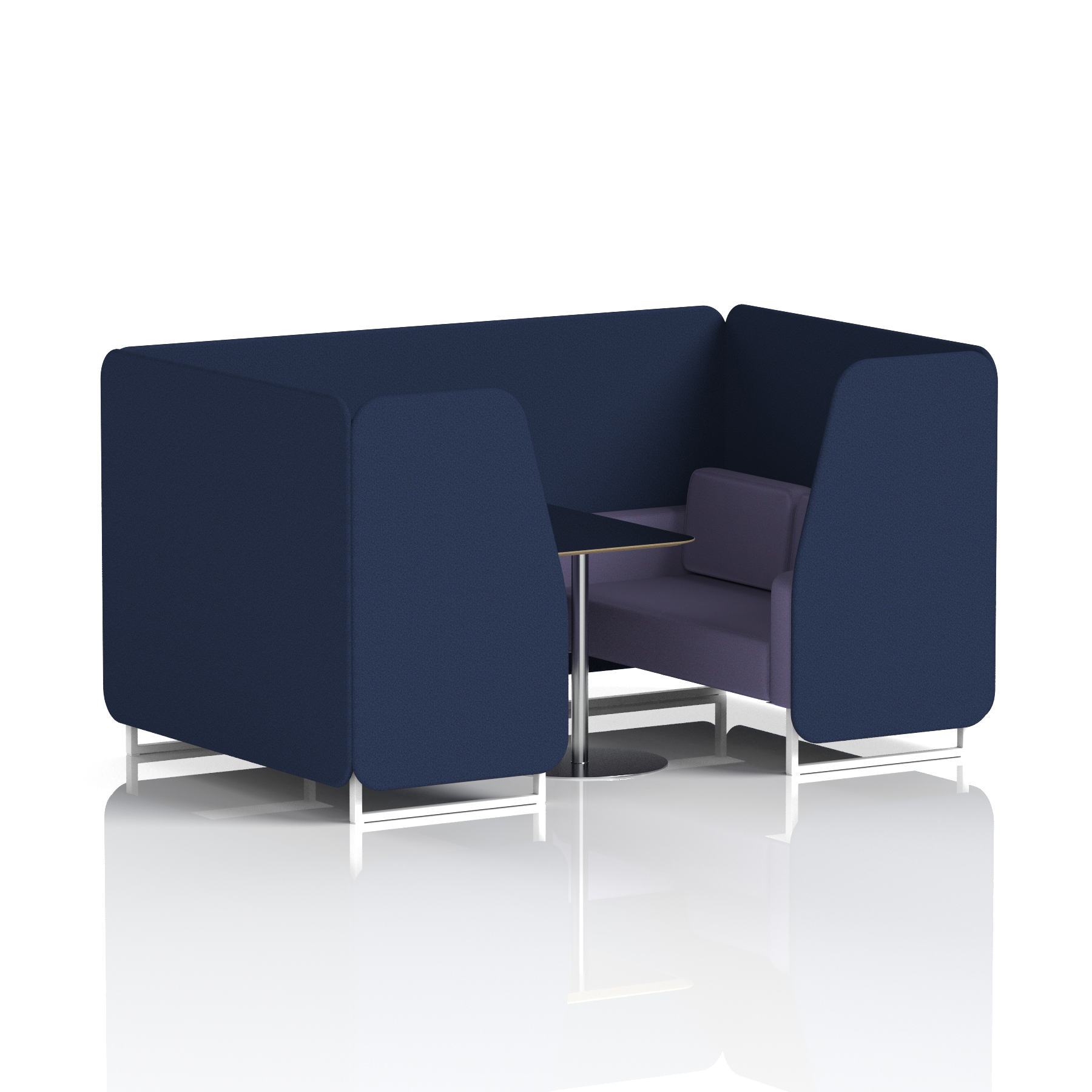 Brixworth Booth With Black Table In Two Tone
