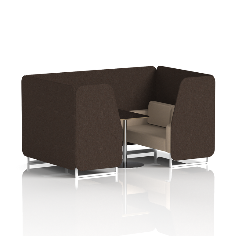 Brixworth Booth With Black Table In Two Tone