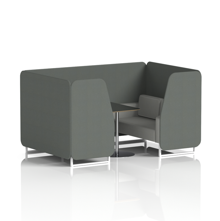 Brixworth Booth With Black Table In Two Tone