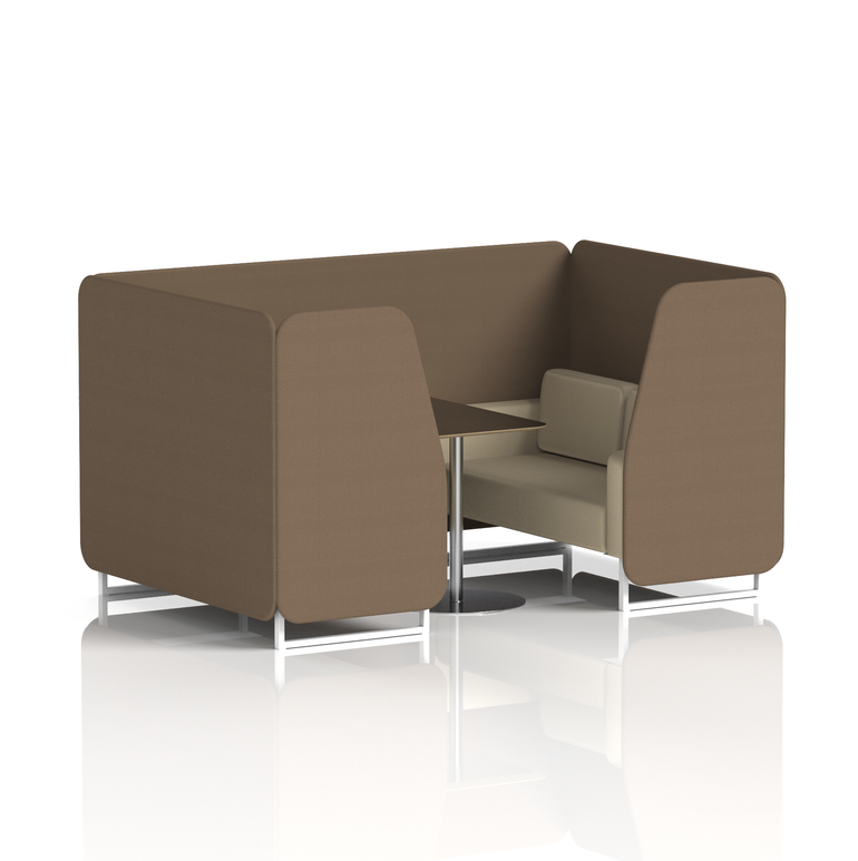 Brixworth Booth With Black Table In Two Tone