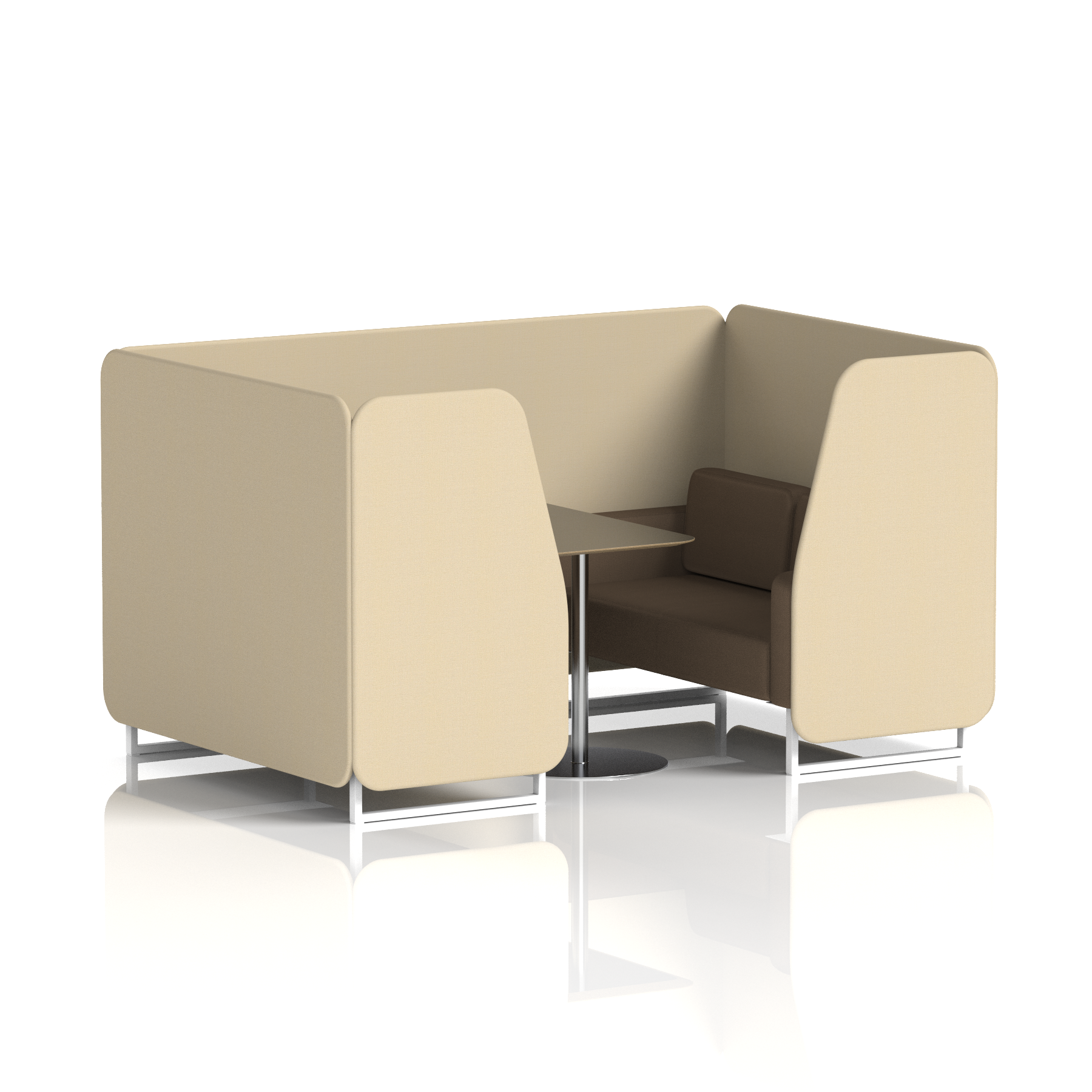 Brixworth Booth With Black Table In Two Tone
