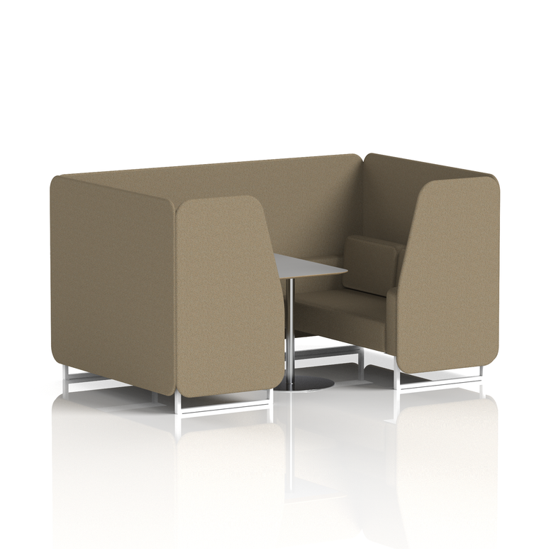 Brixworth Booth With Grey Table In Single Tone