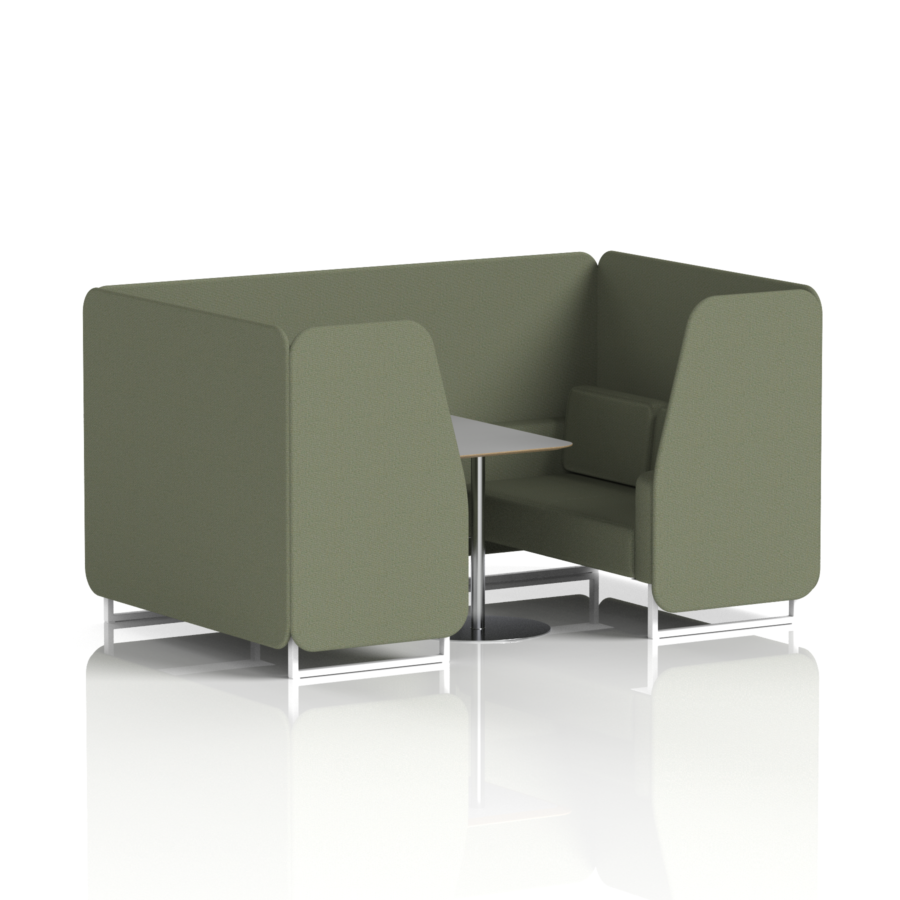 Brixworth Booth With Grey Table In Single Tone