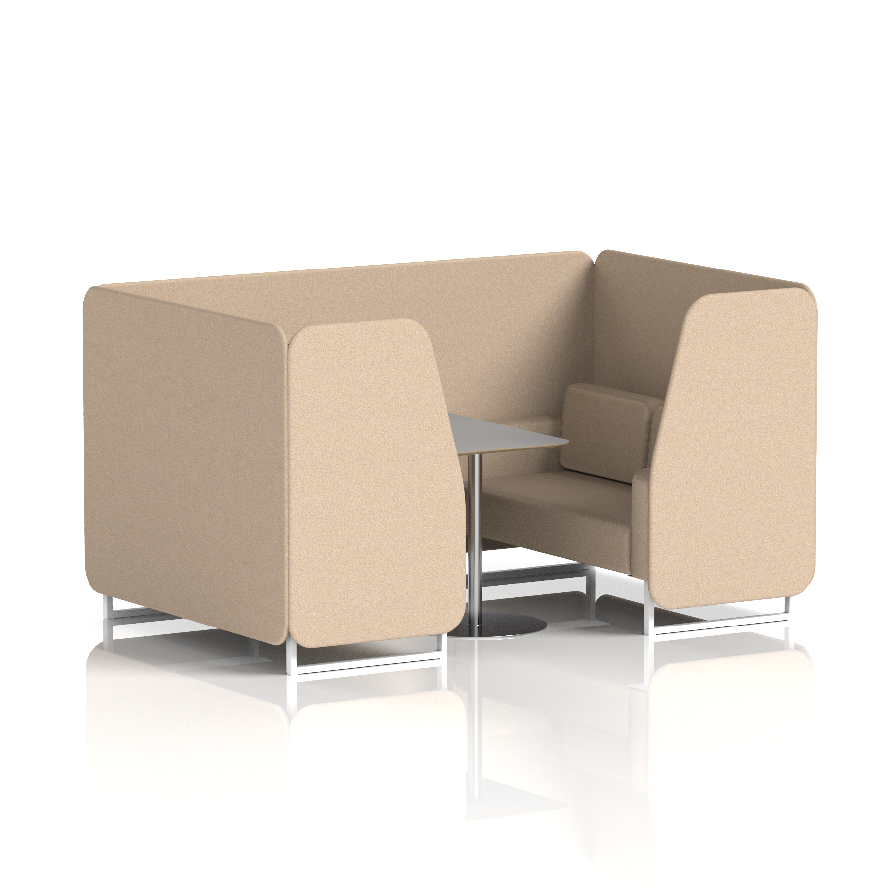 Brixworth Booth With Grey Table In Single Tone