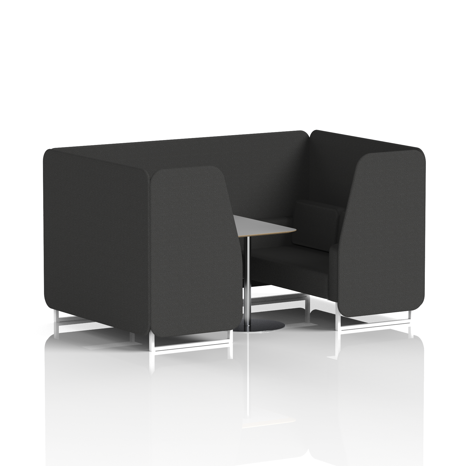Brixworth Booth With Grey Table In Single Tone
