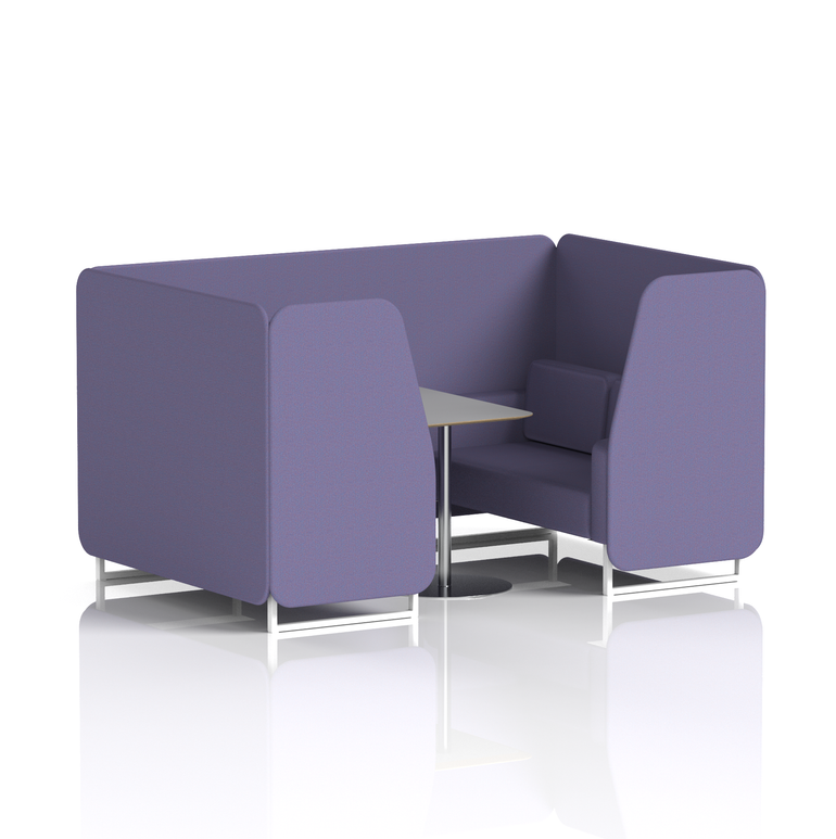 Brixworth Booth With Grey Table In Single Tone