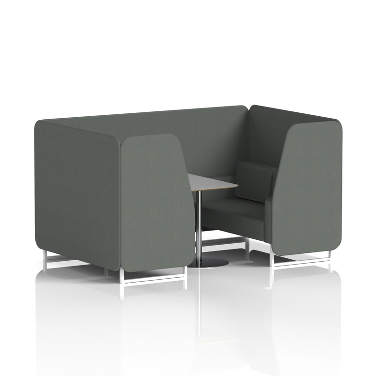 Brixworth Booth With Grey Table In Single Tone