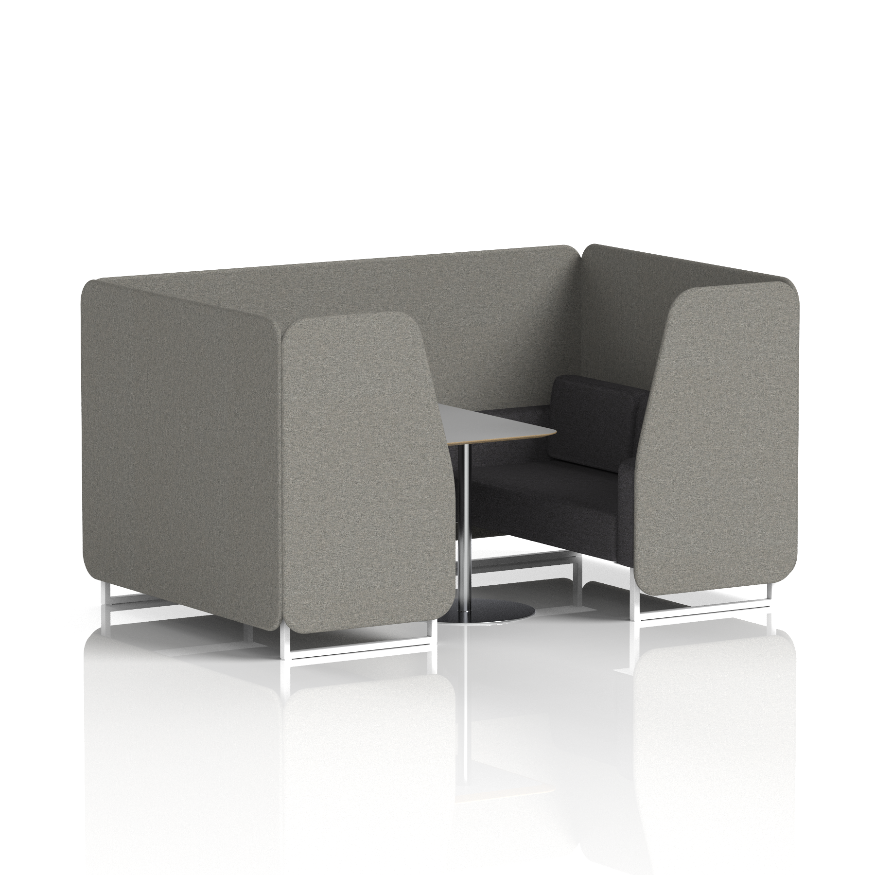 Brixworth Booth With Grey Table In Two Tone