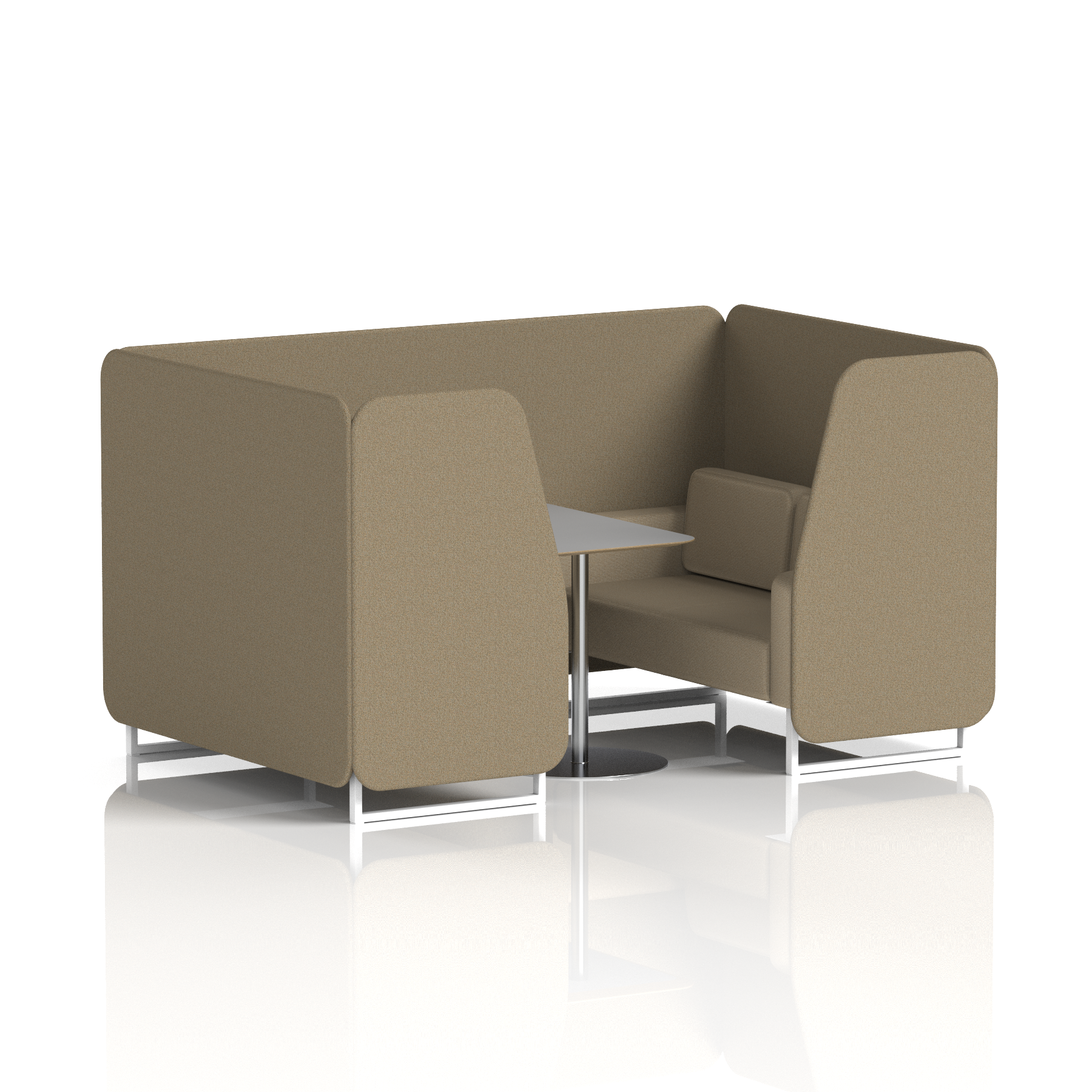 Brixworth Booth With Grey Table In Two Tone
