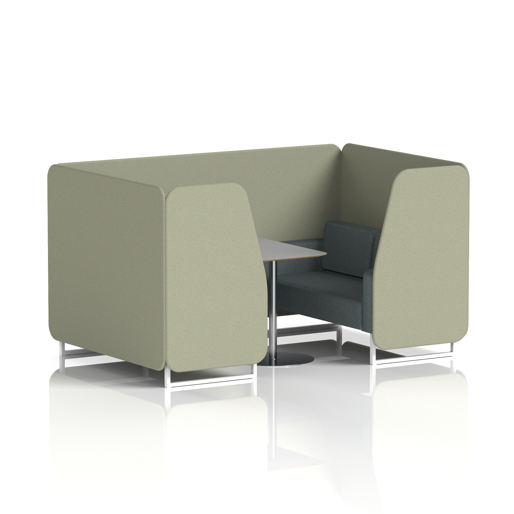 Brixworth Booth With Grey Table In Two Tone