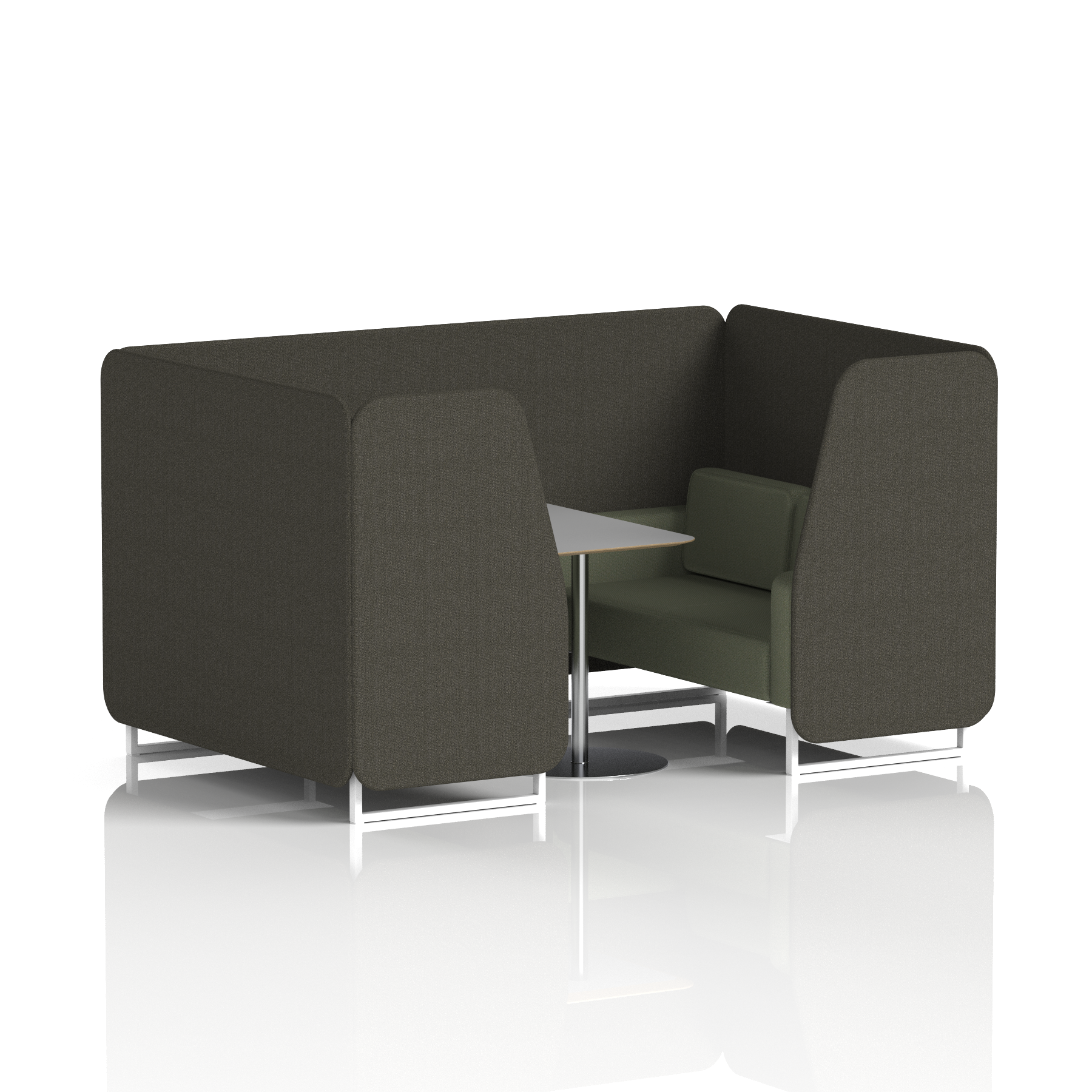 Brixworth Booth With Grey Table In Two Tone