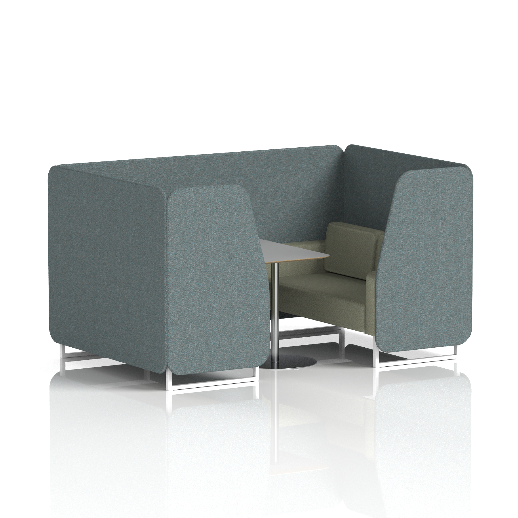 Brixworth Booth With Grey Table In Two Tone