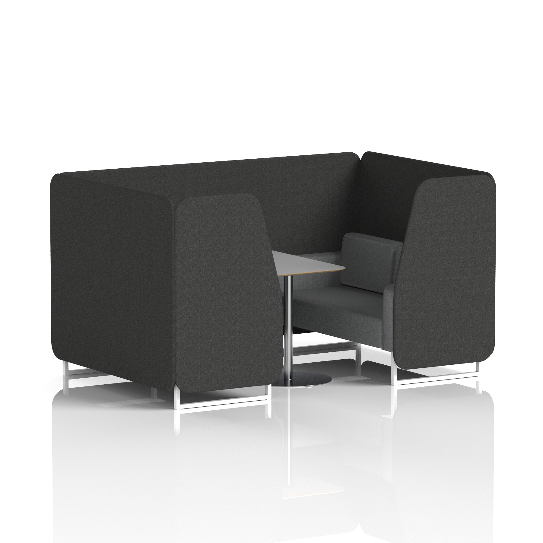 Brixworth Booth With Grey Table In Two Tone