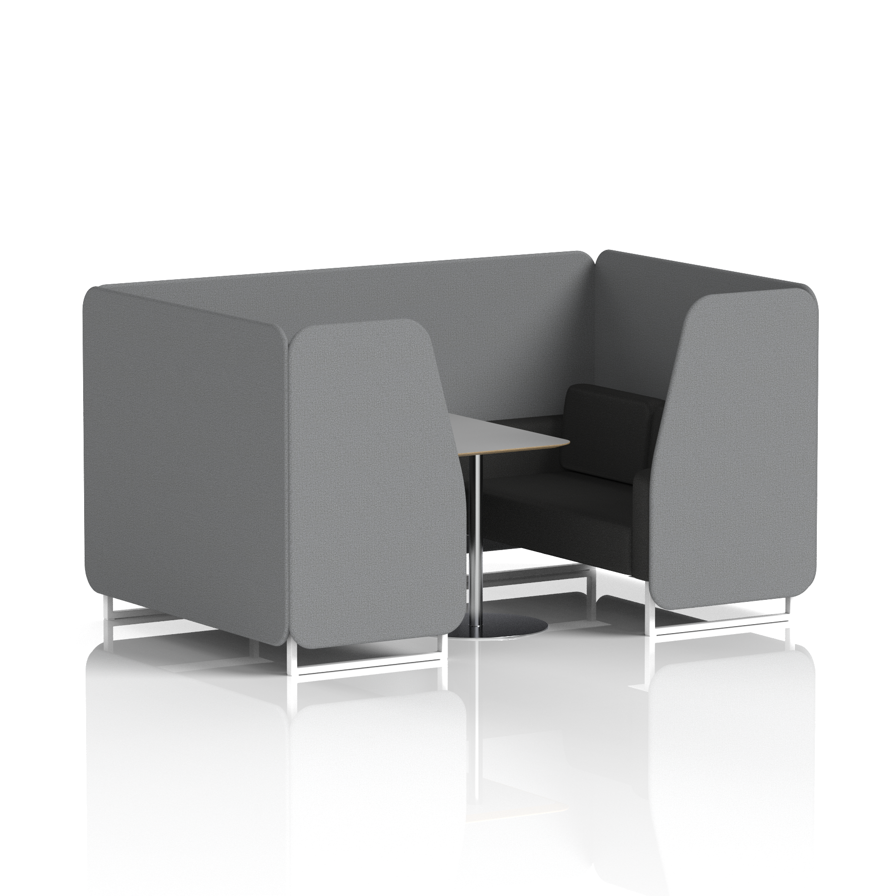 Brixworth Booth With Grey Table In Two Tone
