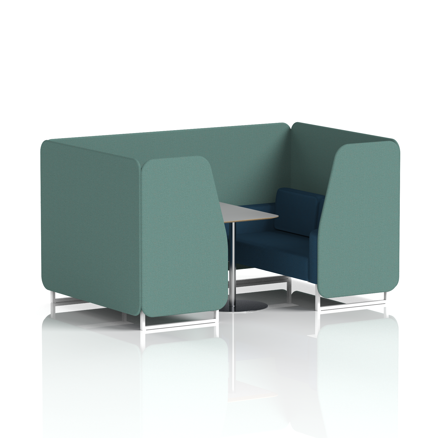 Brixworth Booth With Grey Table In Two Tone