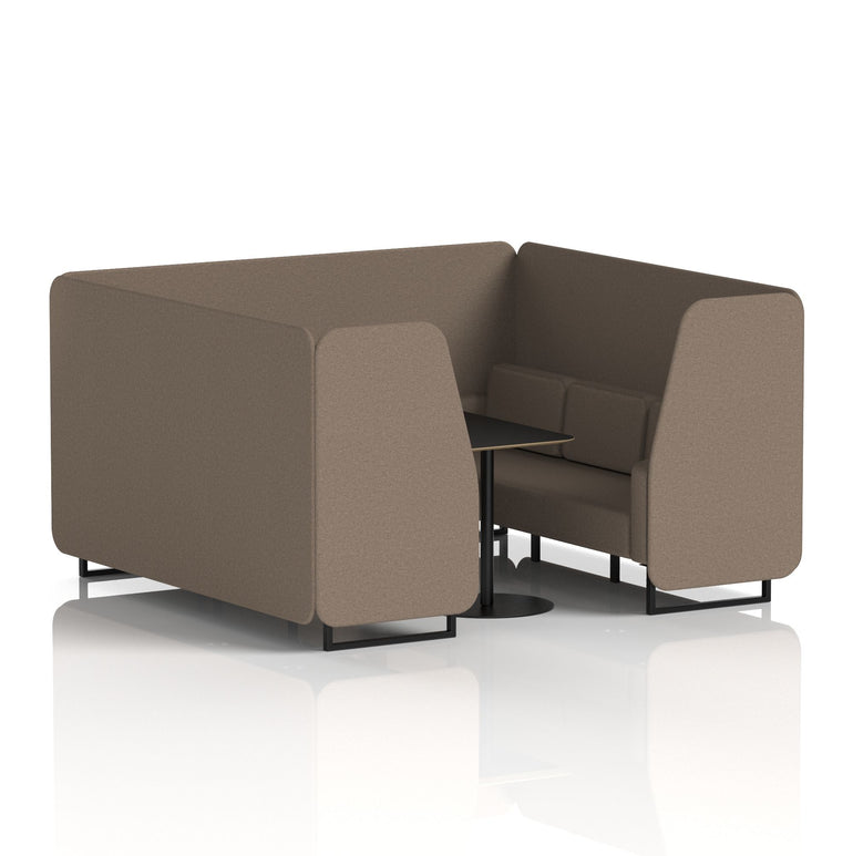 Brixworth Booth With Black Legs And Black Table In Single Tone