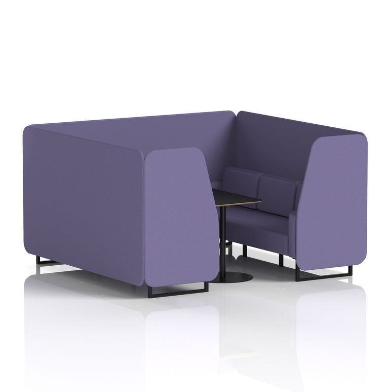 Brixworth Booth With Black Legs And Black Table In Single Tone